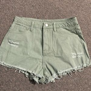 Green shorts